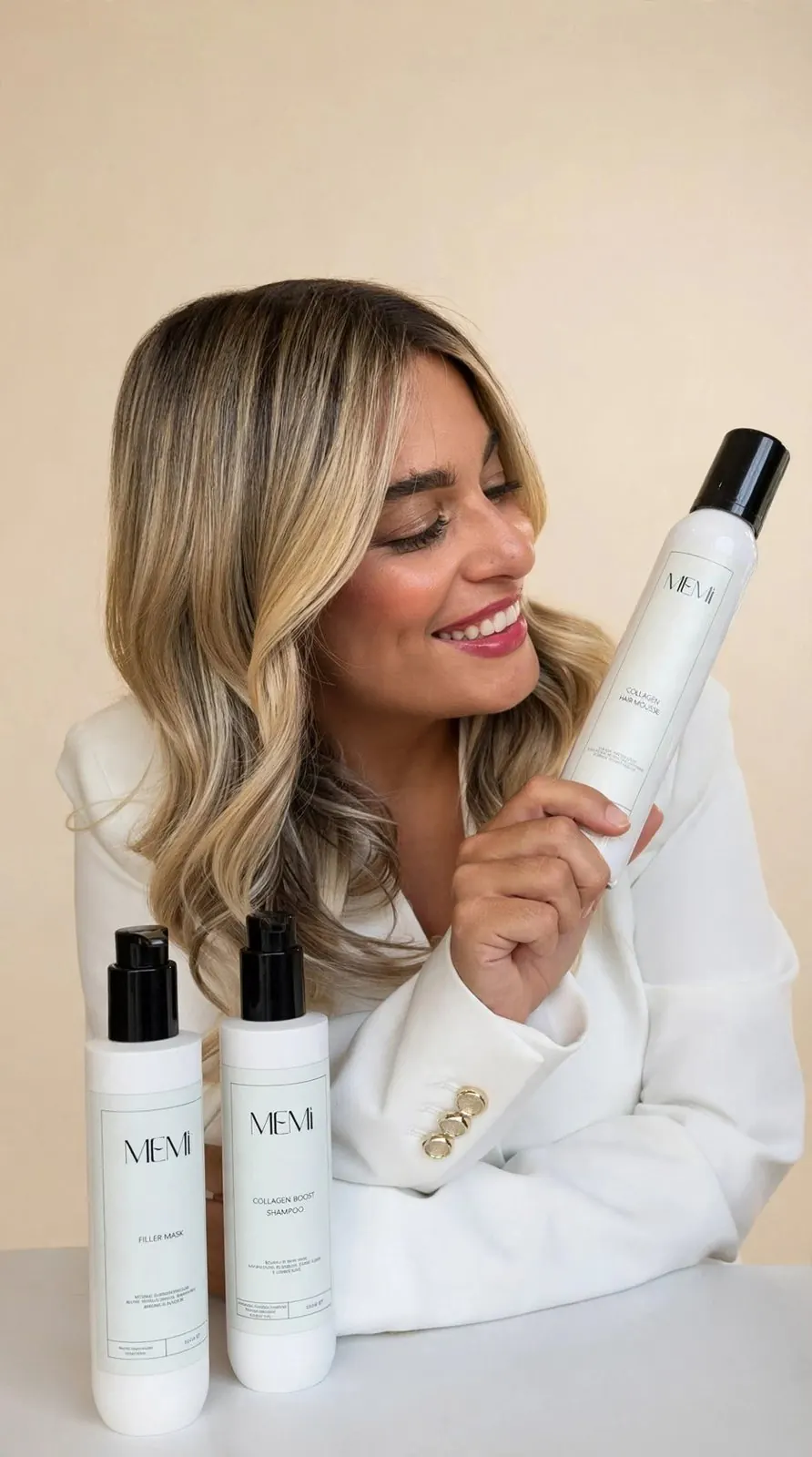 Mery con i prodotti Memì Hair Spa